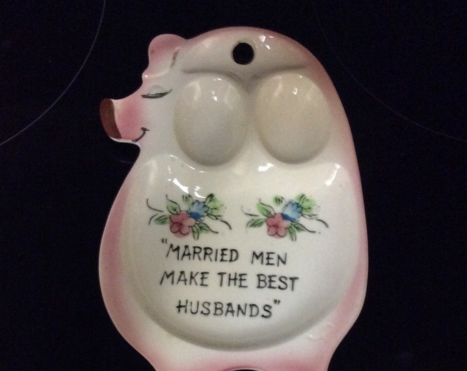 Vintage 1950s Pig Spoon Rest Etsy