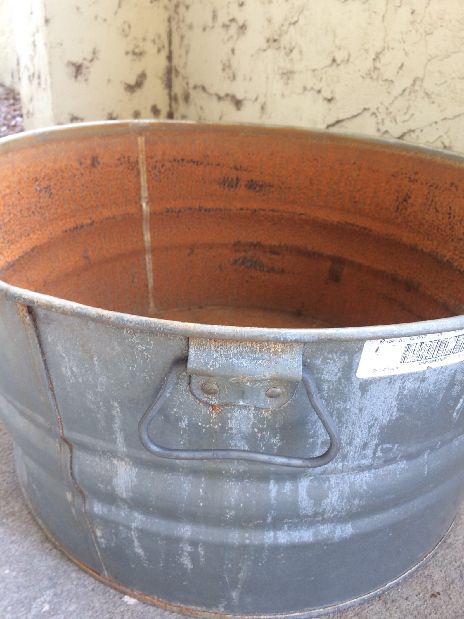 Vintage Galvanized Steel 15 Gallon Tub Etsy