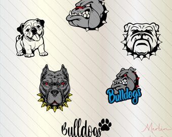 French Bulldog SVG Bundle, Dog Lover Digital Download, Cricut, Sublimation, T-Shirt Design,i love bulldogs, bull head, dog lover gift