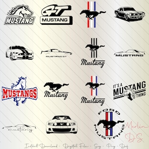 Mustangs Svg Bundle,Vintage Mustang Poster,Classic Car Wall Art, Ford Mustang Printable, Retro Car Digital Download,Muscle Car Art Print
