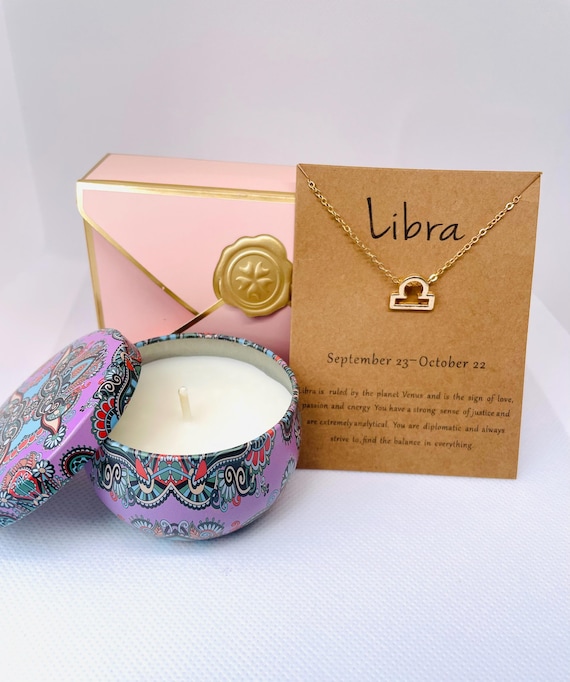 Scented Candle Zodiac Necklace Candle Capricorn Zodiac Candle