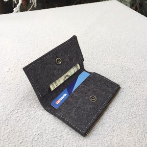 Folded Wool felt hand wallet
