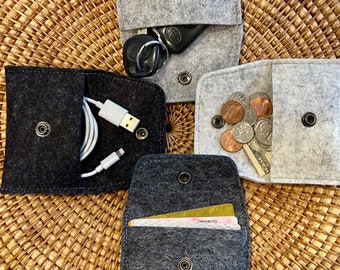 Wool felt hand wallet