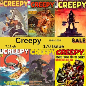 Creepy Magazine Collection 1964-2016, 170 Issues, CBR Format, Classic Horror Comics