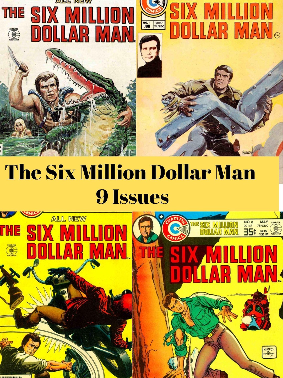 The Six Million Dollar Man Comic Book Collection – 9 Vintage Issues ...