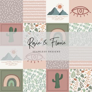 Boho Patchwork Seamless Pattern - Neutral