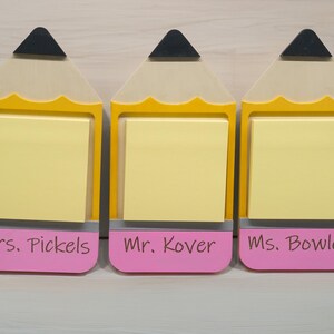 Teacher Sticky Note Holder, Post Note Holder for Teacher Appreciation Gift, Teacher Gift for Desk, Personalized Teacher Gift, Teacher Gift