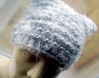 Easy Warm Beanie Hat with faux Ears - Knitting Pattern - Sell The Hats You Make - Knit on the Round - PDF file - Print and Knit