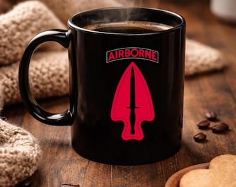 Army Delta Force Special Forces Black Mug