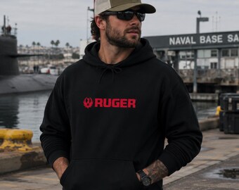 Ruger Inspired Tactical Hoodie Pro 2A Streetwear Sweatshirt for Gun Owners, Range Enthusiasts, Veterans