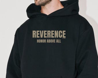 REVERENCE Hoodie Honor Above All Essentials-Inspired Streetwear Oversized streetwear