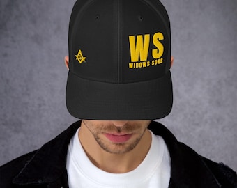 Widows Sons Masonic Trucker Hat – Square & Compass Freemason Motorcycle Cap