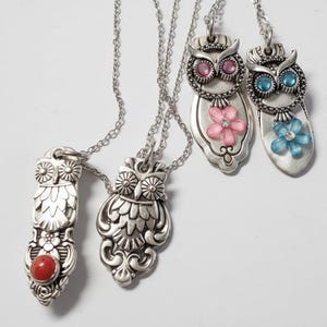 Vintage Silverware Parliament of Owls Pendant Necklaces