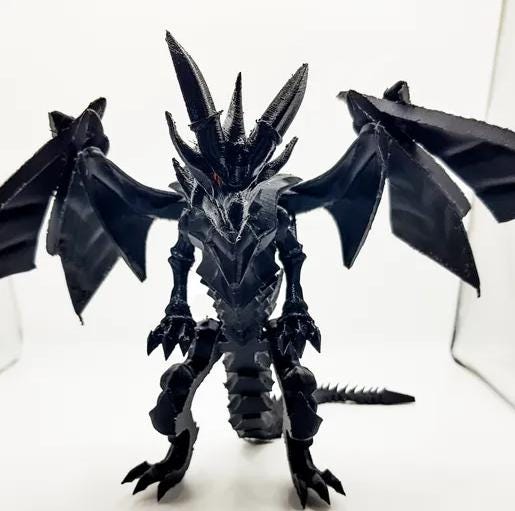 Red-eyes Black Dragon Articulated Toy - Etsy