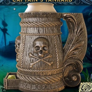 Torre de dados y soporte para latas de jarra del capitán