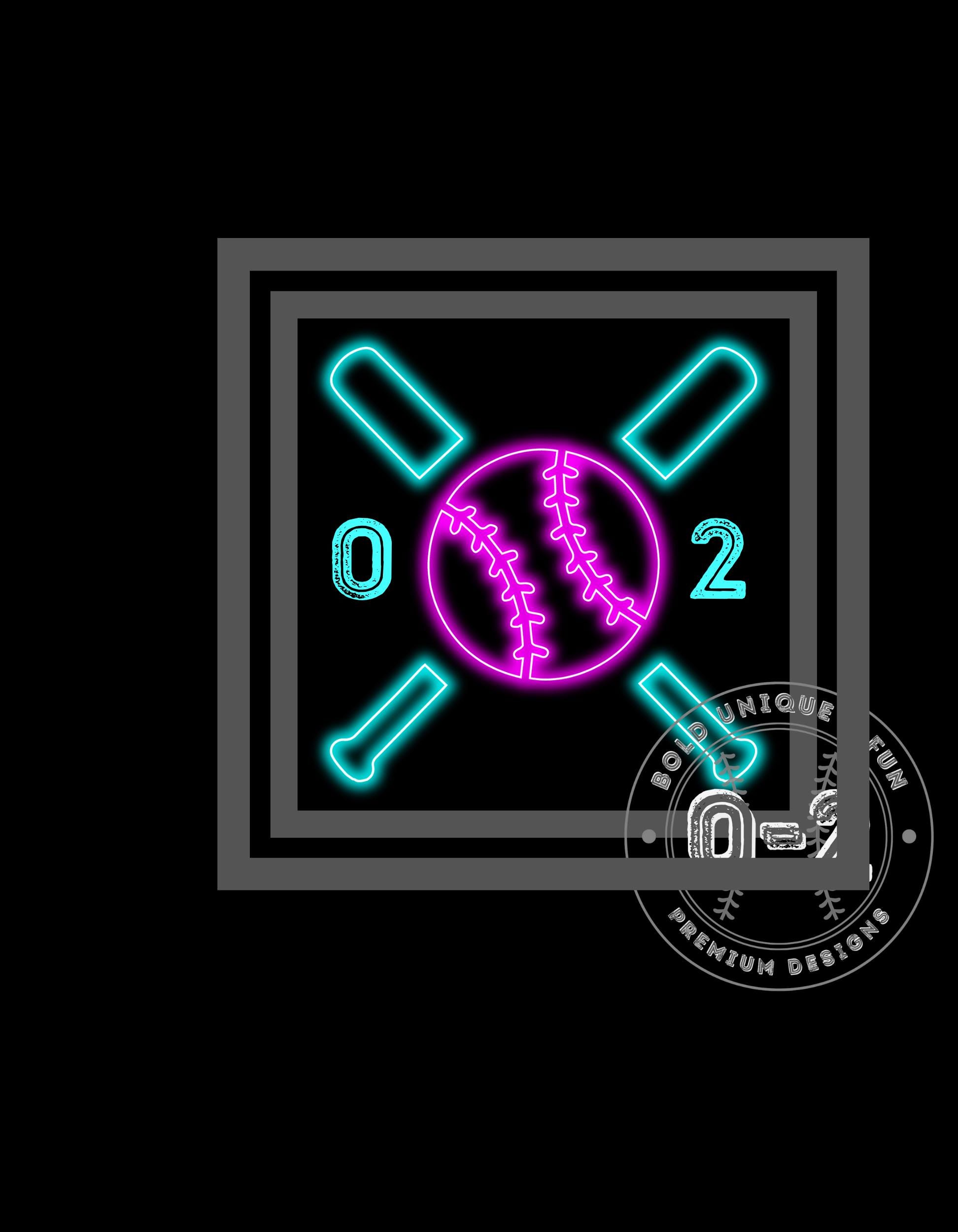 Pitcher Neon Baseball Logo Bundle | Neon Pitcher & Paintin’ Corners | 0-2 Sports ...