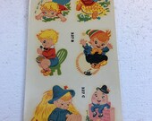 Original Duro Decals Vintage nursery rhyme water slide decals