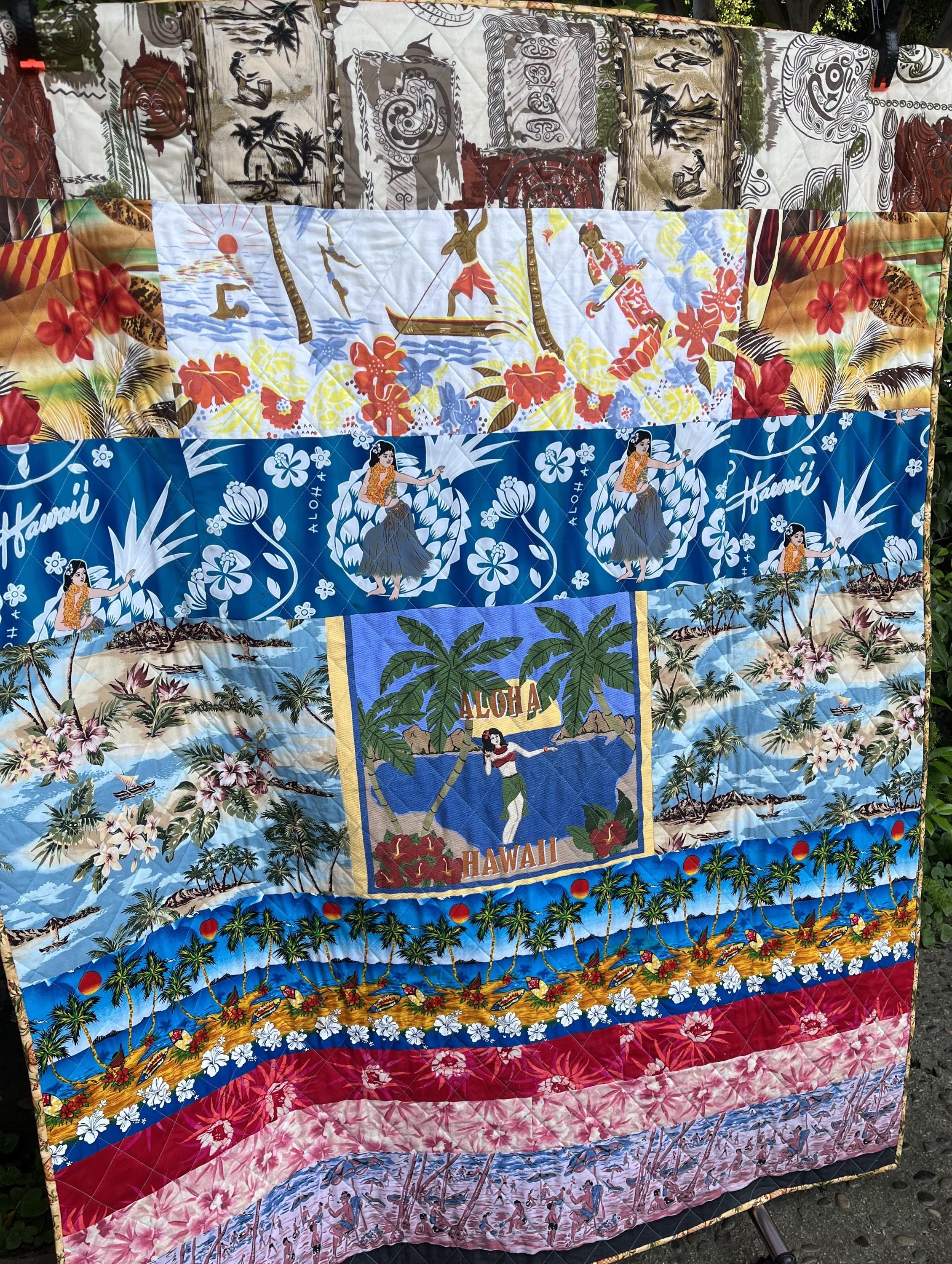 281)ハワイアンキルト布 Vintage Quilt Hawaiian - Etsy
