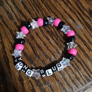 Checkered layered kandi pony bead bracelets customizable