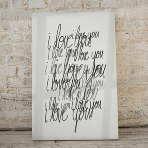I Love You Wall Art, Hand Drawn Lettering Digital Download