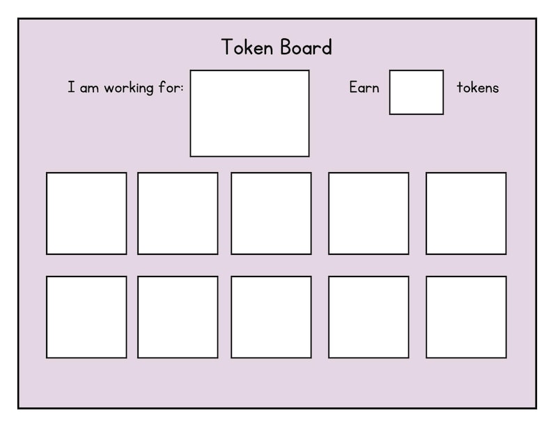 Rainbow Token Board Bundle – 10 Printable ABA Token Charts With ...