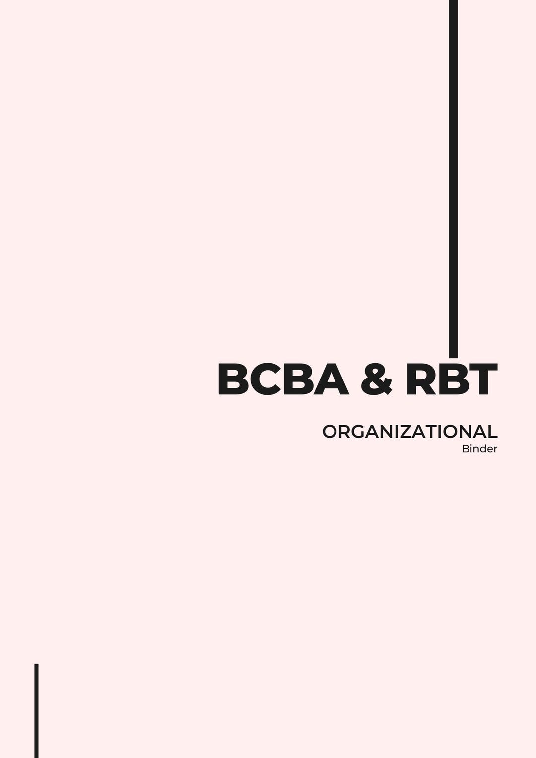 BCBA & RBT Starter Kit Binder (20 Pages) | ABA Guide, Exam Planner ...