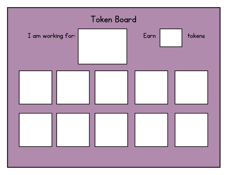 Rainbow Token Board Bundle – 10 Printable ABA Token Charts With ...