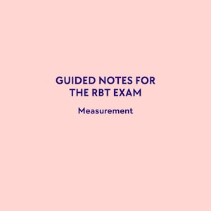 RBT Exam Guided Notes – Measurement Section | Fill-In Notes for ABA Made Easy Videos | 2 Pages PDF | Study Guide Printable