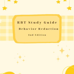 RBT Study Guide: Behavior Reduction | Printable RBT Exam Prep | ABA Therapy Resource | Instant Download