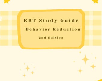 RBT Study Guide: Behavior Reduction | Printable RBT Exam Prep | ABA Therapy Resource | Instant Download