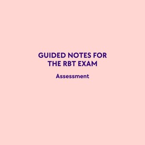 RBT Exam Guided Notes – Assessment Section | Fill-In Notes for ABA Made Easy Videos | 3 Pages PDF | Study Guide Printable