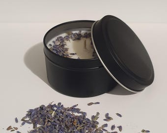 Lavender Soy Candle, Relaxation Gift, Gift Box With Ribbon, Light Fragrance, Handmade in Australia.