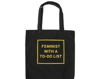 Feminist Tote Bag - Feminist With A To-Do List