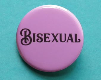 Botón BISEXUAL de 1,25", pin LGBTQ, accesorios queer, artículos del orgullo gay
