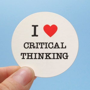 I Heart Critical Thinking Sticker, Social Justice Laminated Decal