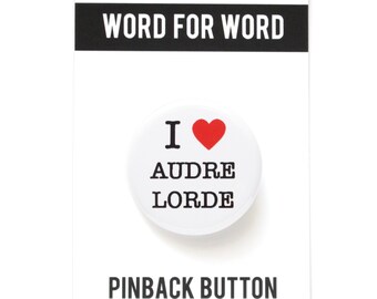 AUDRE LORDE poet writer pin back button social justice literary gift