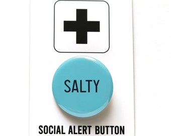 SALTY Pinback Button Stocking Stuffer