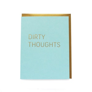 DIRTY THOUGHTS Hot Foil Love Greeting Card l Long Distance Love