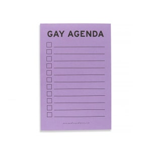 GAY AGENDA Queer Notepad To-Do List Checklist queer stocking stuffer