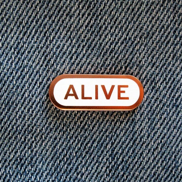 ALIVE Copper Enamel Lapel Pin