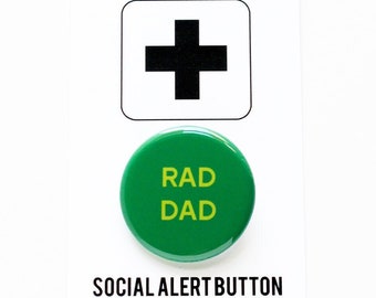 RAD DAD Button funny Dad Gift stocking stuffer