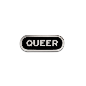 QUEER Enamel Lapel Pin gay stocking stuffer
