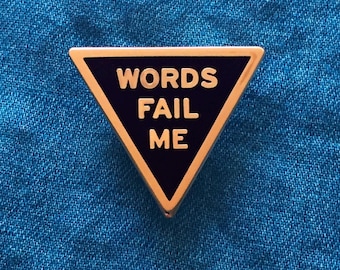Words Fail Me Rose Gold and Black Enamel Pin