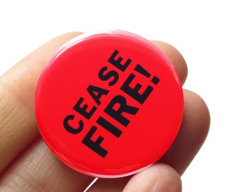 Ceasefire in Gaza Pinback Button: Proceeds Donated