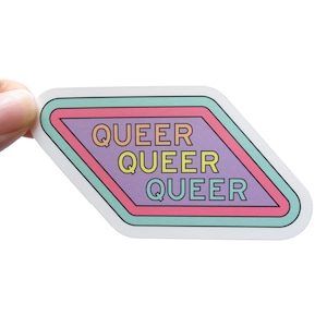 Sticker QUEER Sticker Gay Pride Cadeau queer Sticker pour ordinateur portable LGBTQ+ Sticker bouteille d'eau