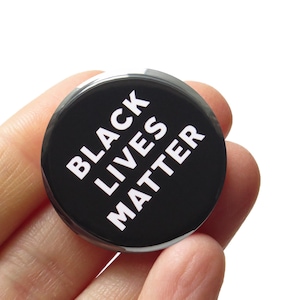 Black Lives Matter BLM 1.25” Pinback Button We Donate Political Pin Black History