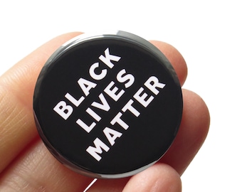 Black Lives Matter BLM 1.25” Pinback Button We Donate Political Pin Black History