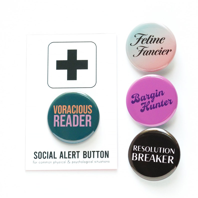 YOU PICK 3 Pinback Buttons I Mix & Match to Save image 2