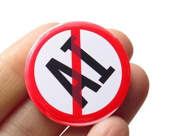 NO AI Anti Artificial Intelligence Pinback Button No Data Centers 1.25" Pin