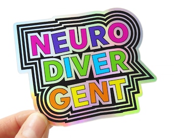 NEURODIVERGENT holographic sticker autism awareness